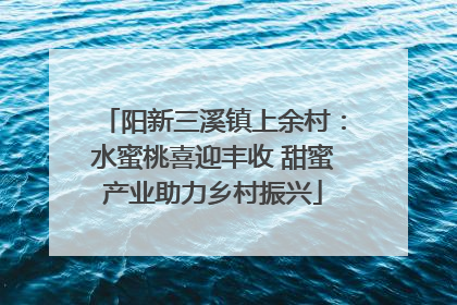 阳新三溪镇上余村：水蜜桃喜迎丰收 甜蜜产业助力乡村振兴