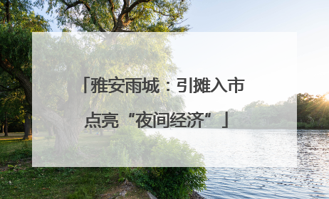 雅安雨城：引摊入市 点亮“夜间经济”
