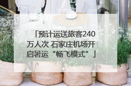 预计运送旅客240万人次 石家庄机场开启暑运“畅飞模式”