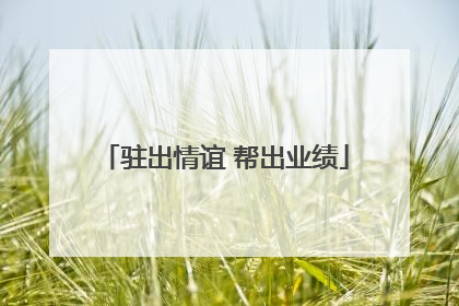 驻出情谊 帮出业绩