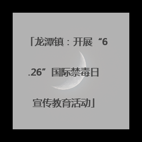 龙潭镇：开展“6.26”国际禁毒日宣传教育活动