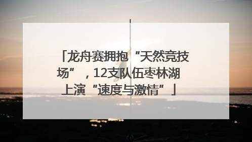 龙舟赛拥抱“天然竞技场”，12支队伍枣林湖上演“速度与激情”