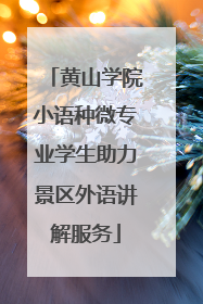 黄山学院小语种微专业学生助力景区外语讲解服务