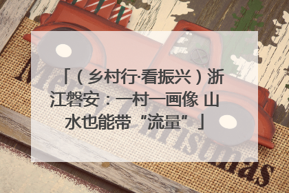 （乡村行·看振兴）浙江磐安：一村一画像 山水也能带“流量”