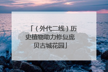 （外代二线）历史植物助力修复庞贝古城花园