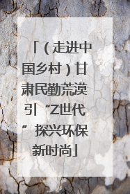 （走进中国乡村）甘肃民勤荒漠引“Z世代”探兴环保新时尚