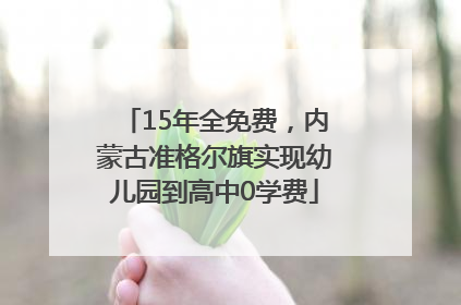 15年全免费，内蒙古准格尔旗实现幼儿园到高中0学费