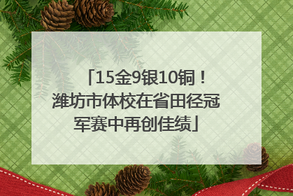 15金9银10铜！潍坊市体校在省田径冠军赛中再创佳绩