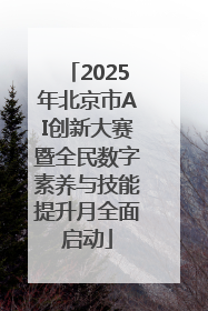2025年北京市AI创新大赛暨全民数字素养与技能提升月全面启动