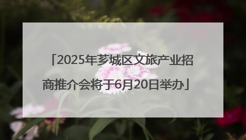 2025年芗城区文旅产业招商推介会将于6月20日举办