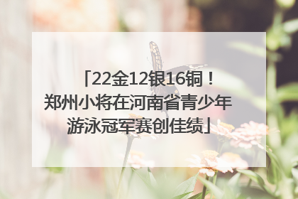 22金12银16铜！郑州小将在河南省青少年游泳冠军赛创佳绩