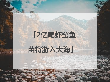 2亿尾虾蟹鱼苗将游入大海