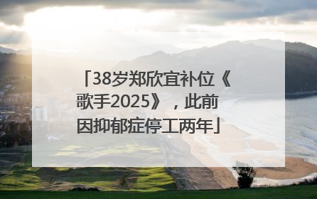 38岁郑欣宜补位《歌手2025》，此前因抑郁症停工两年