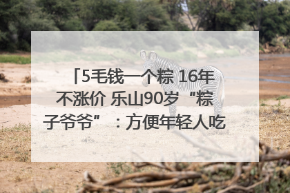 5毛钱一个粽 16年不涨价 乐山90岁“粽子爷爷”：方便年轻人吃口热乎早饭｜封面头条
