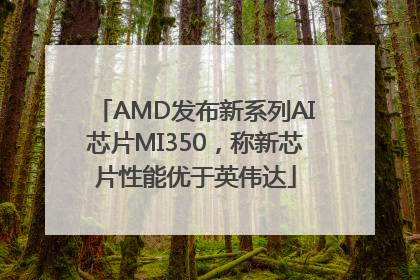 AMD发布新系列AI芯片MI350，称新芯片性能优于英伟达